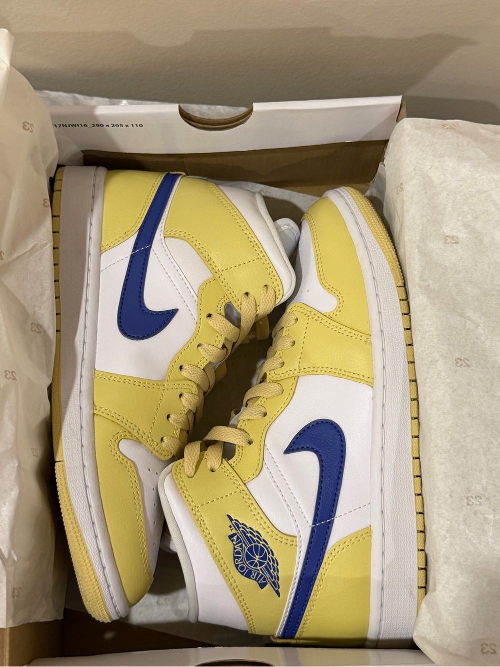 Jordan Mid Sneakers Lemon Wash Lapis